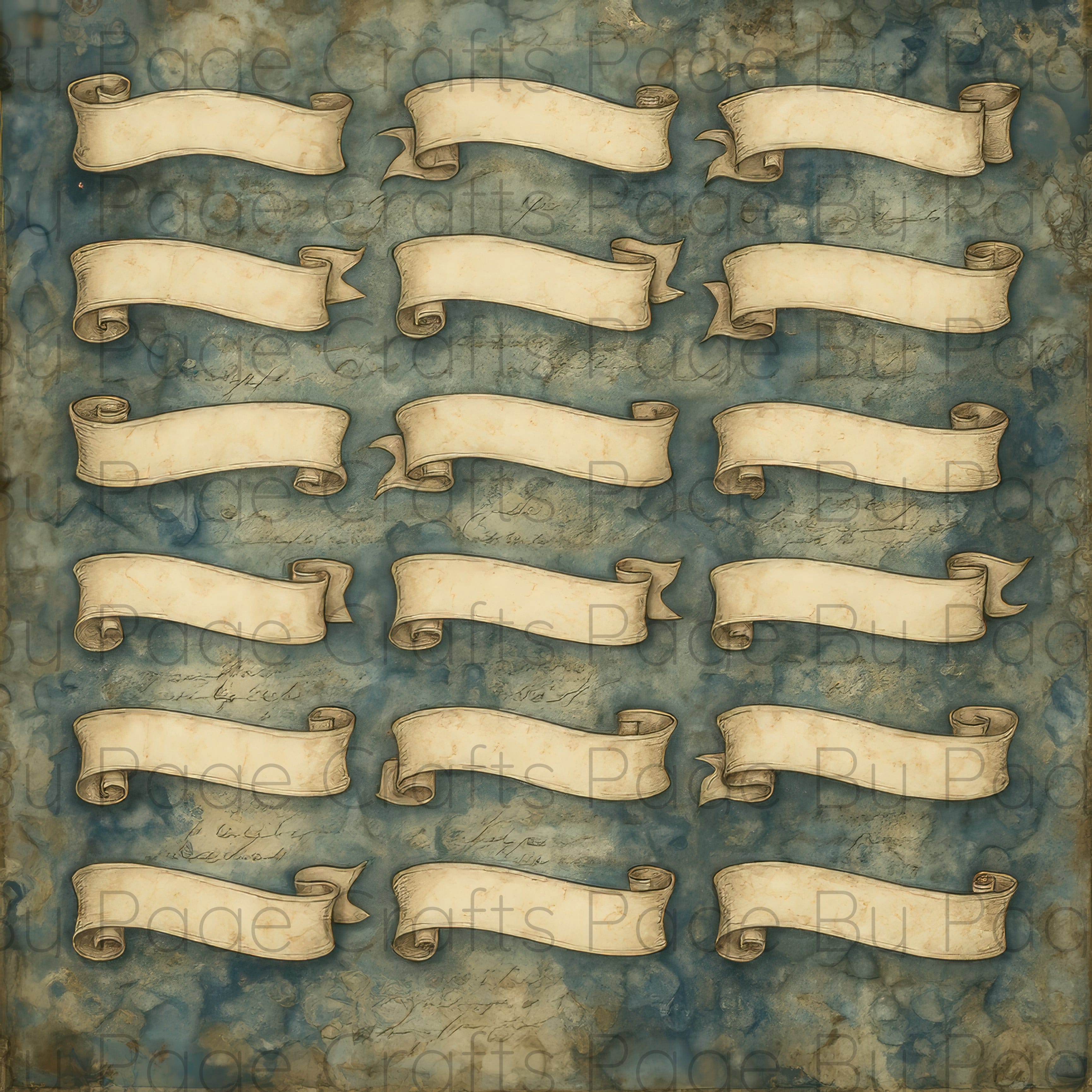 Collection of vintage-style banner designs on a textured background